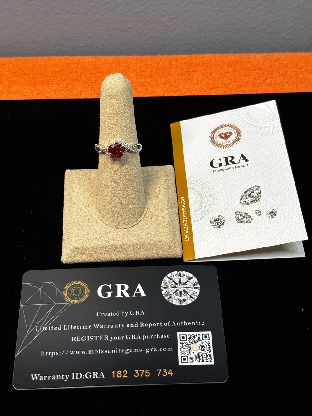 Sliver Plated Moissanite Ring